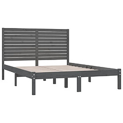 Acheter Maison Chic Lit adulte - Lit simple Cadre de lit,Structure du lit Contemporain Gris Bois massif 120x200 cm -MN62816