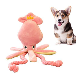 Mignon calmar chien jouet pieuvre Lovely Bb Peluche chiot chiot corde nettoyage des dents jouets rose mâcher couinement jouets fournitures pour animaux de compagnie