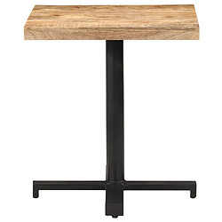 vidaXL Table de bistro Carrée 70x70x75 cm Bois de manguier brut