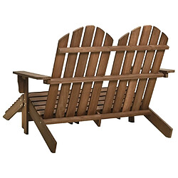 Acheter Maison Chic Chaise de jardin Adirondack 2 places et repose-pied Sapin Marron -MN80269