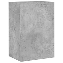 vidaXL Meuble TV mural gris béton 40,5x30x60 cm bois d'ingénierie