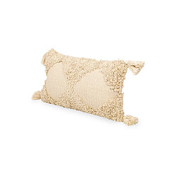 ICONIK INTERIOR Coussin de style boho Bali - Housse et Rembourrage inclus - Doris Crème