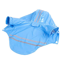 Imperméable Pour Chien Avec Capuche Veste Réfléchissante Pour Chien Imperméable S- XL Bleu S