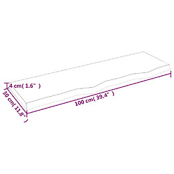 vidaXL Étagère murale 100x30x(2-4) cm bois de chêne massif non traité pas cher