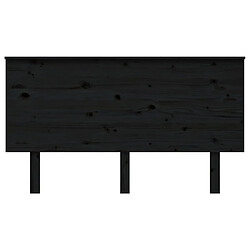 Avis Maison Chic Tête de lit scandinave,Meuble de chambre Noir 144x6x82,5 cm Bois massif de pin -MN96530