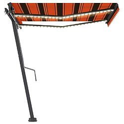 Avis Maison Chic Auvent automatique | Store banne extérieur | Marquise capteur de vent/LED 350x250 cm Orange/marron -MN62462