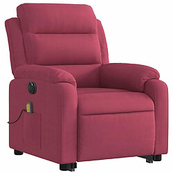 Avis Maison Chic Fauteuil Relax pour salon, Fauteuil inclinable de massage électrique rouge bordeaux -GKD97011