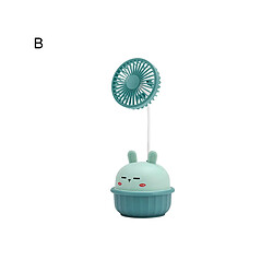 Avis Ventilateur Portable Rechargeable USB à Faible Bruit PP Une Clé Ouverte Ventilateur de Refroidissement Réglable à 360 Degrés pour la Maison-Bleu