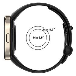 Bracelet pour Montre Connectée en Silicone-Noir-pour Redmi Watch3 Mi Watch Lite3/12