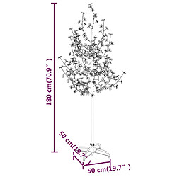 vidaXL Arbre à LED fleur de cerisier 200 LED Blanc chaud 180 cm pas cher