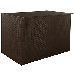 Helloshop26 Boîte de stockage de jardin 150 x 100 x 100cm résine tressée marron 02_0013137 