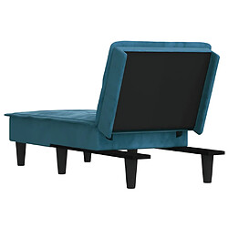 Acheter vidaXL Chaise longue bleu velours