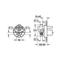 GROHE Corps Encastré - Pièces détachée 33963000 Import Allemagne