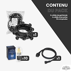 Acheter SkyLantern Guirlande Guinguette 5M Filament LED 10 Bulbes Dimmables Avec Variateur et Télécommande