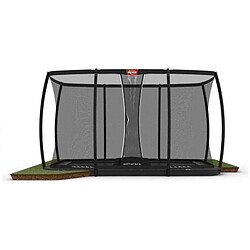 BERG Trampoline Ultim Champion Flatground 500 Grey avec Filet de securité Dlx Xl