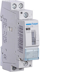 relais - 16 ampères - 1 contact nf + 1 contact no - 230v - hager erc218