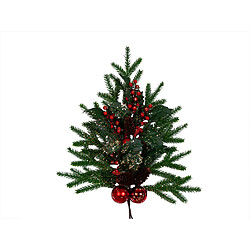 Décorations de Noël Romimex Rouge Vert Doré Pomme de pin Branche Sapin Boules de Noël 40 x 60 x 40 cm