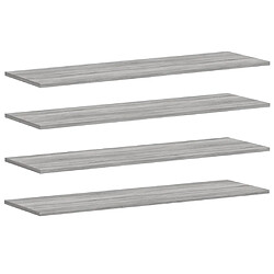 vidaXL Étagères murales 4 pcs sonoma gris 100x30x1,5cm bois ingénierie