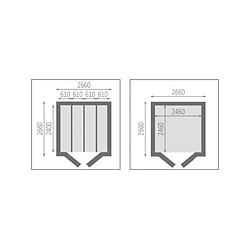 Maison De La Tendance Abri de jardin LUCIOLE en bois épicéa 290x290 cm H. 234 cm