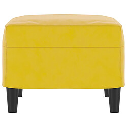 Avis vidaXL Repose-pied Jaune 60x50x41 cm Velours