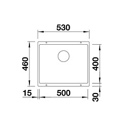 Evier à encastrer 60cm silgranit anthracite - 523432 - BLANCO