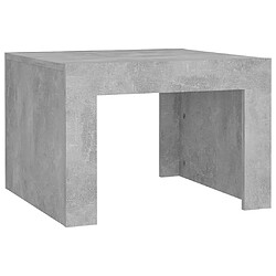 vidaXL Table basse gris béton 50x50x35 cm bois d'ingénierie