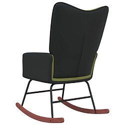 Acheter vidaXL Chaise à bascule Vert clair Velours et PVC