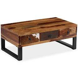 vidaXL Table basse Bois massif 90x50x35 cm