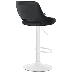 Non Tabouret de bar Milet simili cuir blanc pas cher