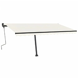 Maison Chic Auvent manuel rétractable,Store manuel de porte sur pied 400x350 cm Crème -GKD10136