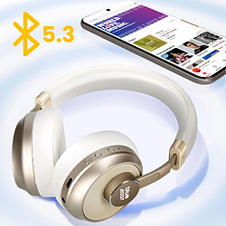 Bluestar Blue Star Casque Bluetooth Autonomie 40h Microphone Boutons Multifonctions Blanc pas cher