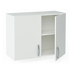 Mes Meuble haut 2 portes 80x28x60 cm blanc - JONAS