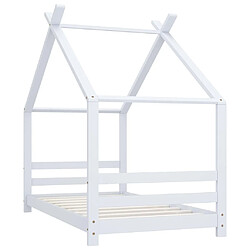 vidaXL Cadre de lit d'enfant Blanc Bois de pin massif 80x160 cm