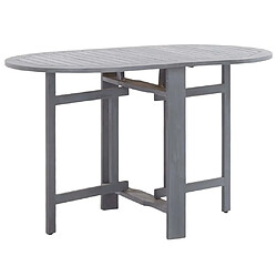 vidaXL Table de jardin Gris 120x70x74 cm Bois d'acacia massif