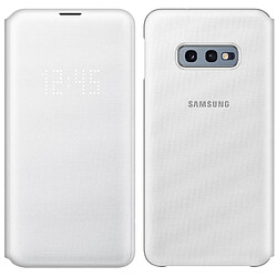 Housse Galaxy S10e LED View Cover Original Samsung + porte-carte - Blanc pas cher