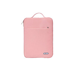 Sac d'ordinateur portable de 14 pouces étanche résistant à l'usure Portable portable portable à emporter à emporter-3 # -pink