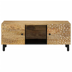 Maison Chic Table basse pour salon | Table à café 100x54x40 cm bois de manguier massif -GKD90181 pas cher