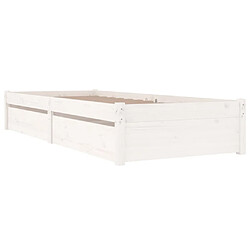 Avis Maison Chic Lit adulte - Cadre de lit avec tiroirs,Structure du lit Contemporain Blanc 90x190 cm Simple -MN44835