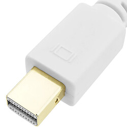 Bematik Câble mini Displayport MiniDP 1080p FullHD pour audio et vidéo numérique de 1m blanc pas cher