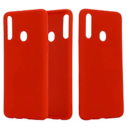 Coque en silicone liquide mou rouge pour votre Samsung Galaxy A20s