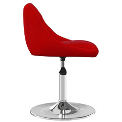 Acheter vidaXL Chaises pivotantes à manger lot de 2 Rouge bordeaux Velours