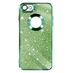 Avizar Coque iPhone SE 2022 Paillette Vert