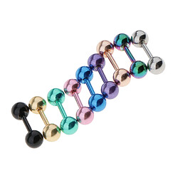 9 pièces en acier inoxydable barbell langue lèvre helix stud bouclier 16g 4mm balle