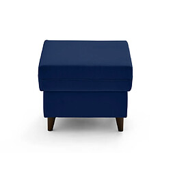 Lisa Design Brooke - pouf en velours pieds en bois