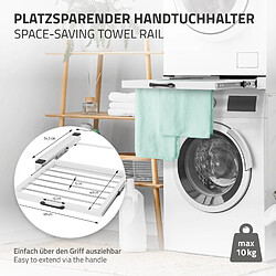 Avis ML-Design Kit de Superposition Universel avec Séchoir à Linge, en Acier, 60,5x54,5 cm, Blanc, Cadre de Liaison pour Lave-linge/Sèche-linge, Cadre Intermédiaire Extensible, Colonne Amovible Sèche-linge