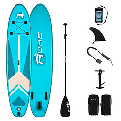 Stand Up Paddle gonflable INDIANA BLUE ROHE 10'6'' (320cm) 30'' (76cm) 6'' (15cm) avec Pompe, Pagaie, Leash et Sac de transport