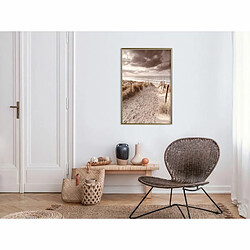 Paris Prix Affiche Murale Encadrée Sandy Path 40 x 60 cm Or