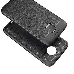 Wewoo Coque noir pour Motorola Moto G5S Plus Litchi Texture couverture complète TPU Housse de protection arrière