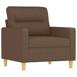 Avis vidaXL Fauteuil avec repose-pied Marron 60 cm Tissu