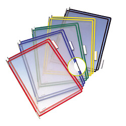 Protège-documents pivotant Tarifold PVC A4 couleurs assorties - 10 pochettes